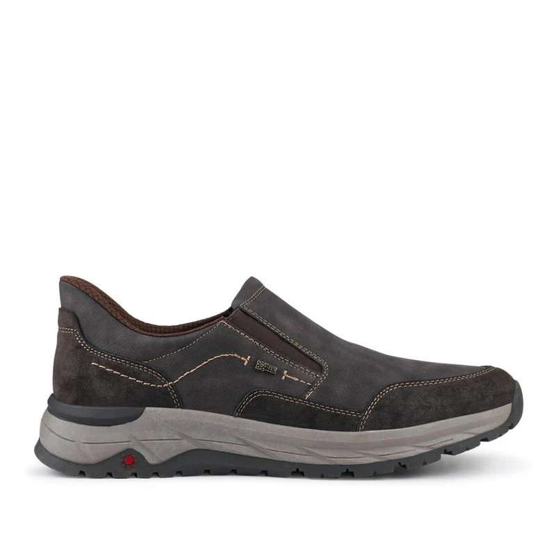 Relife Wide Fit Elasticated Slip-On Shoes - RELIF42001 / 327 807 - Dark Brown