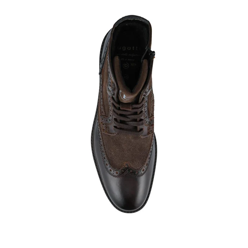 Bugatti Leather Wingtip Boots - BUG42506 / 327 676 - Brown