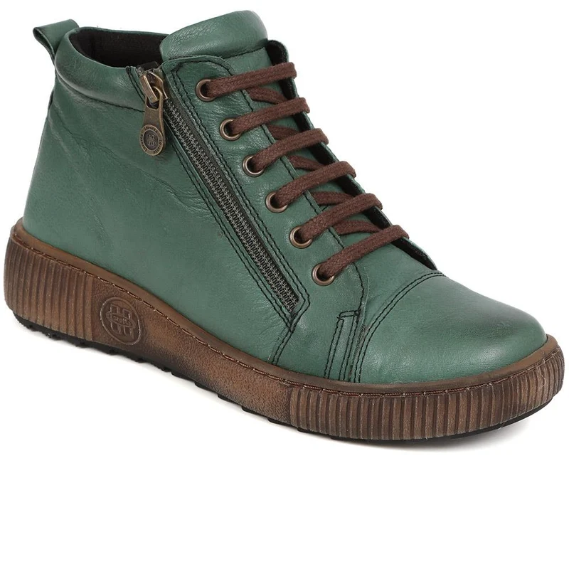 Leather Lace-Up Boots - HAK40013 / 326 039