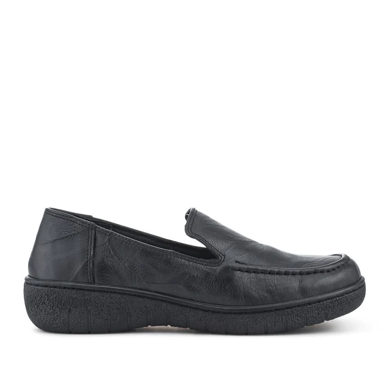 Loretta Smart Leather Loafers - HAK42002 / 327 851 - Black