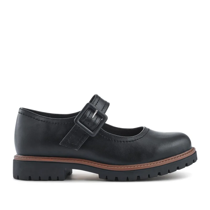 Wide Fit Touch Fasten Chunky Mary Janes - WBINS42025 / 327 954 - Black