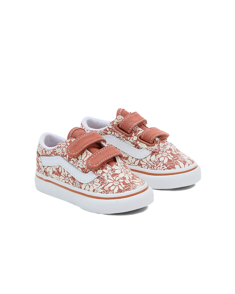 VANS Old Skool V Summer Bloom-Sneaker für Kleinkinder – Autumn Leaf