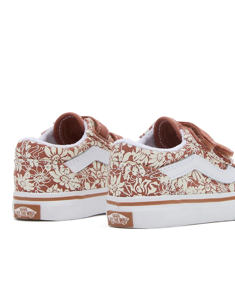 VANS Old Skool V Summer Bloom-Sneaker für Kleinkinder – Autumn Leaf