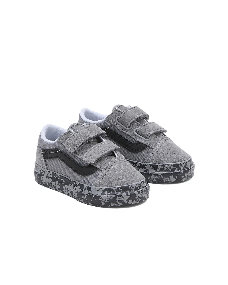 VANS Old Skool V Tie Dye Sidewall-Sneaker für Kleinkinder – Grau