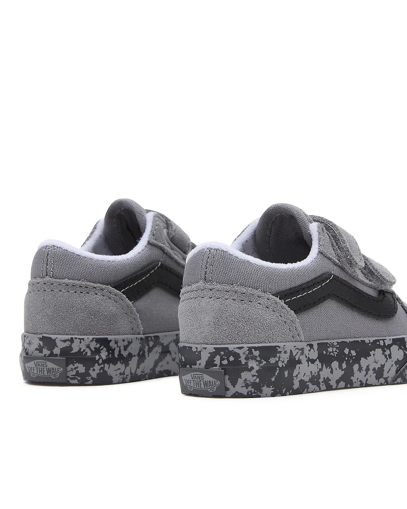 VANS Old Skool V Tie Dye Sidewall-Sneaker für Kleinkinder – Grau