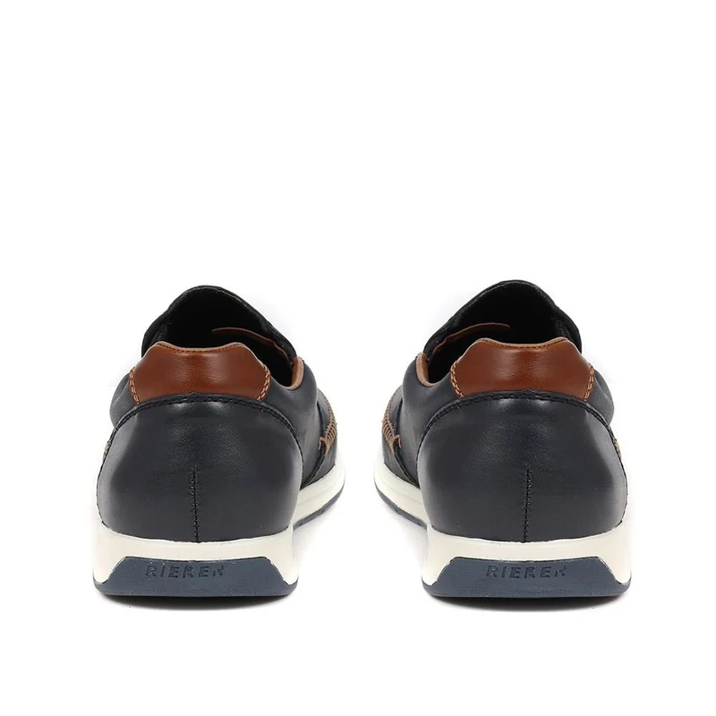 Leather Slip-On Shoes - RKR37516 / 323 369 - Navy