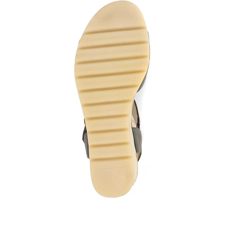 Comfortable Wedge Heel Sandals - WBINS35128 / 321 724 - Navy