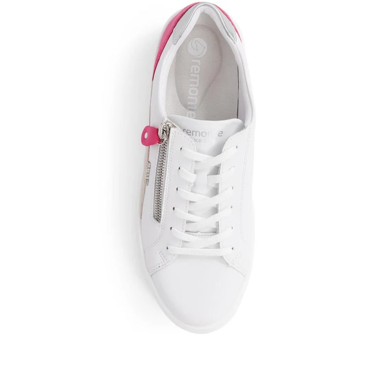 Contrasting Zip Trainers - DRS39504 / 325 414 - White Multi