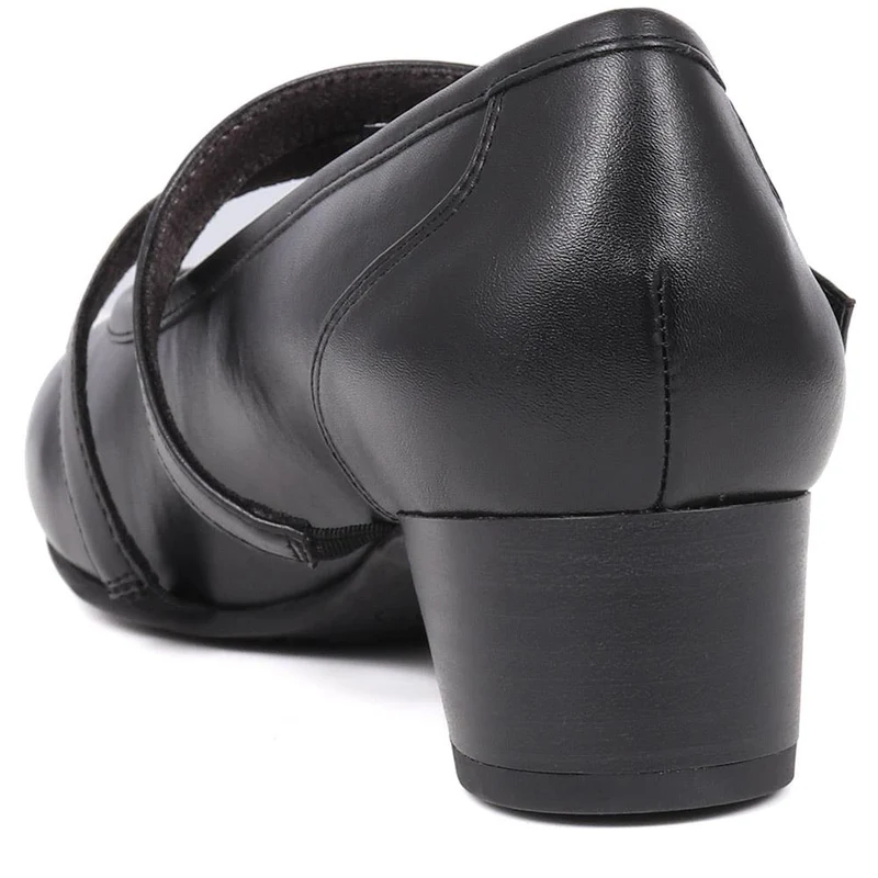 Block-Heeled Mary Janes - JANSP39017 / 325 120 - Black