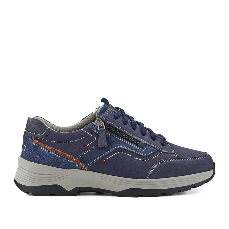 Extra-Wide Dual-Fasten Trainers - ANDY / 327 070 - Navy