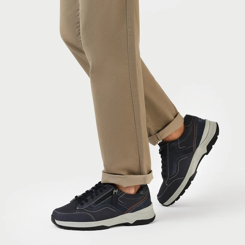 Extra-Wide Dual-Fasten Trainers - ANDY / 327 070 - Navy