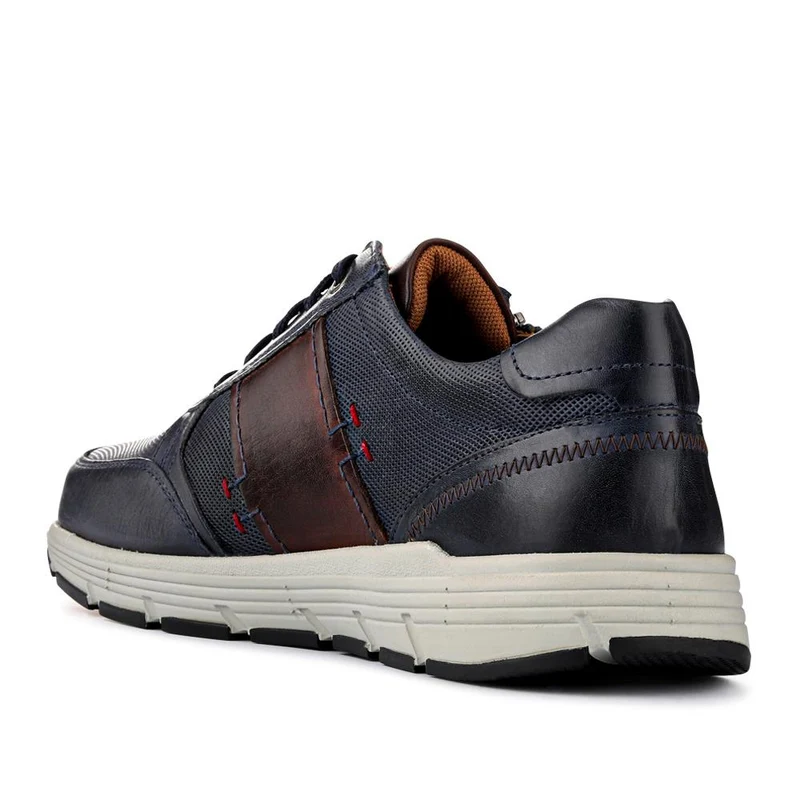 Leather Wide-Fit Slip-Ons - PARK41038 / 327 281 - Blue