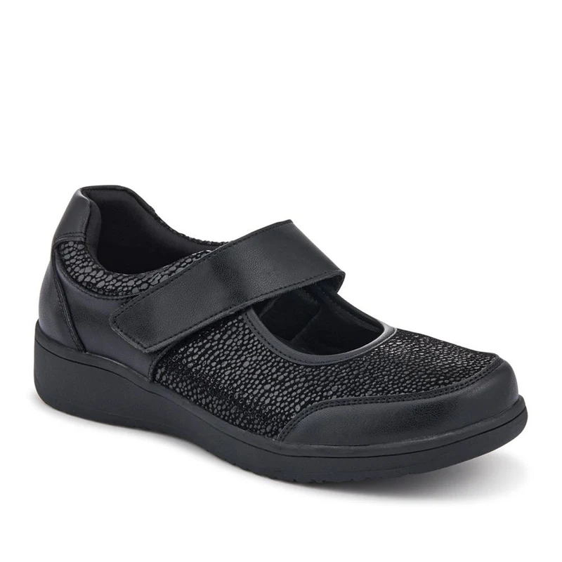 Wide Fit Leather Mary Janes - BRK42012 / 328 095 - Black