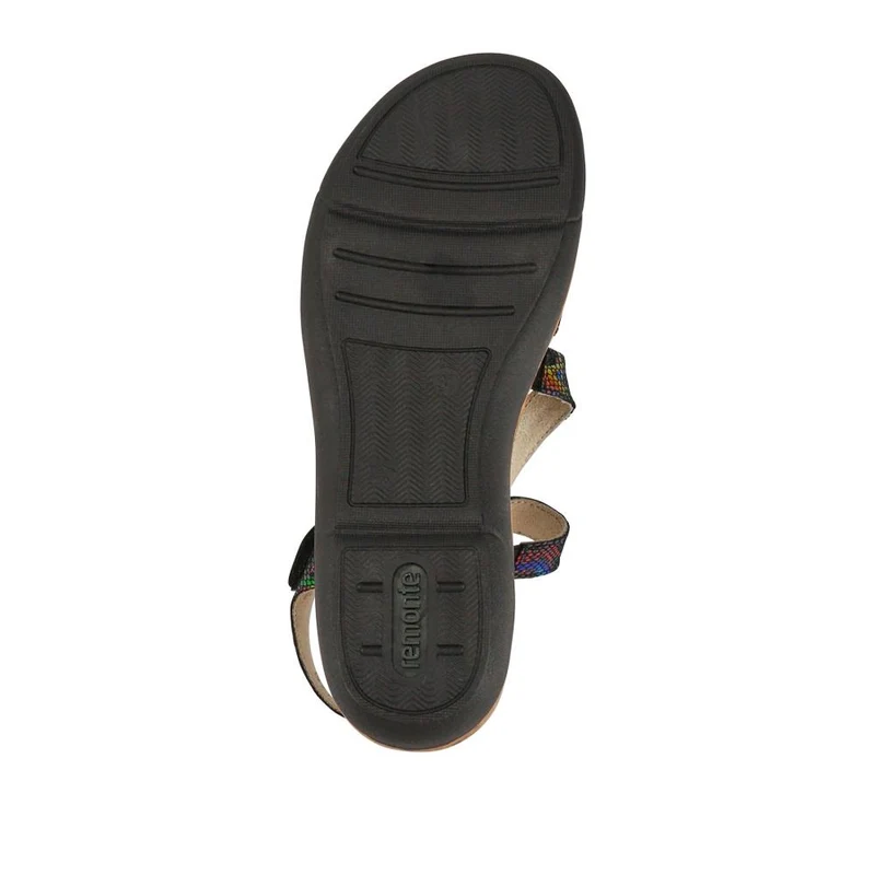 Chunky-Sole Leather Sandals - DRS41512 / 327 090 - Black Multi