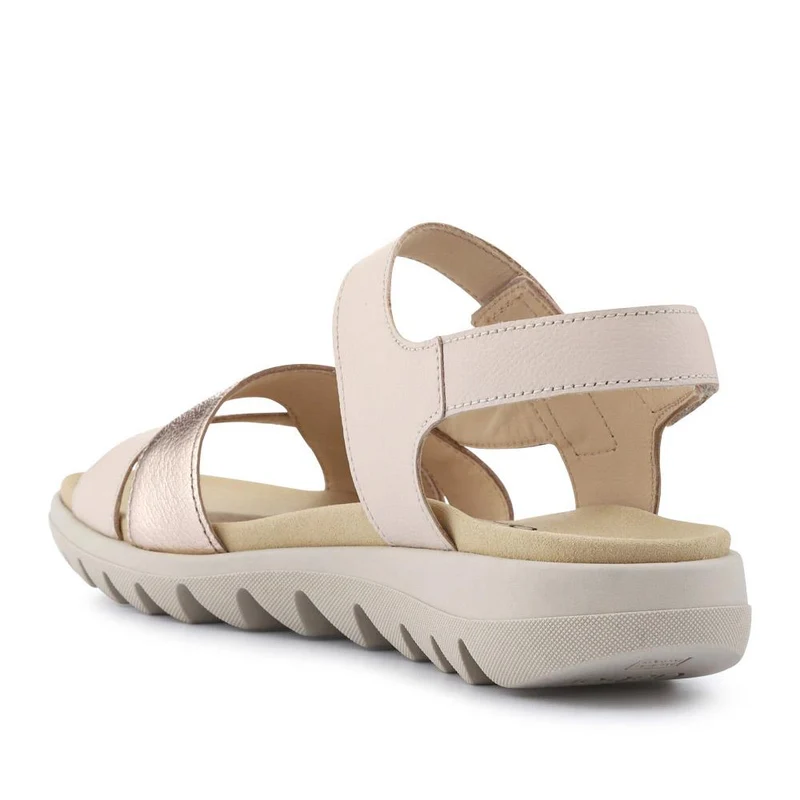 Chang Leather Dual Touch Fastening Sandals - GAB41526 / 327 033 - Cream Shimmer
