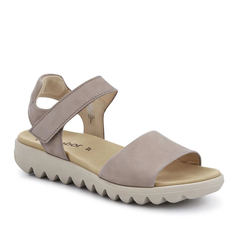 Chiffon Gabor Leather Touch Fasten Sandals - GAB41525 / 327 031 - Taupe