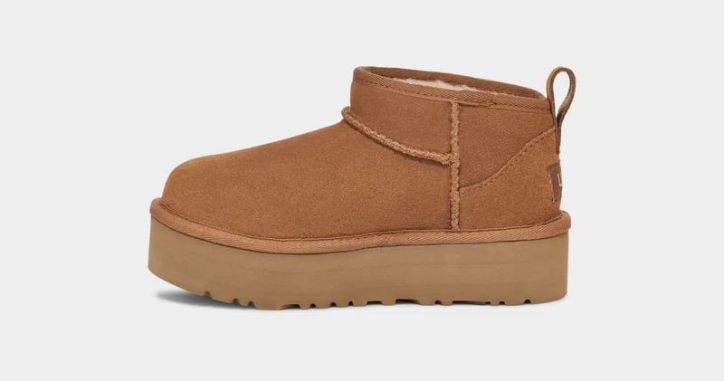 UGG Ultra-Mini-Plateau-Stiefel für Kinder | Kastanie