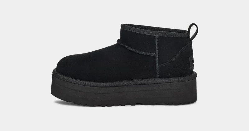 UGG Ultra Mini Plateau-Stiefel für Kinder | Schwarz
