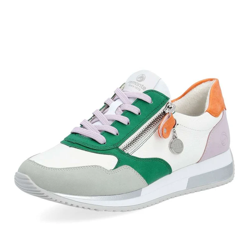 Remonte Modische Damen-Ledersneaker – Weiß