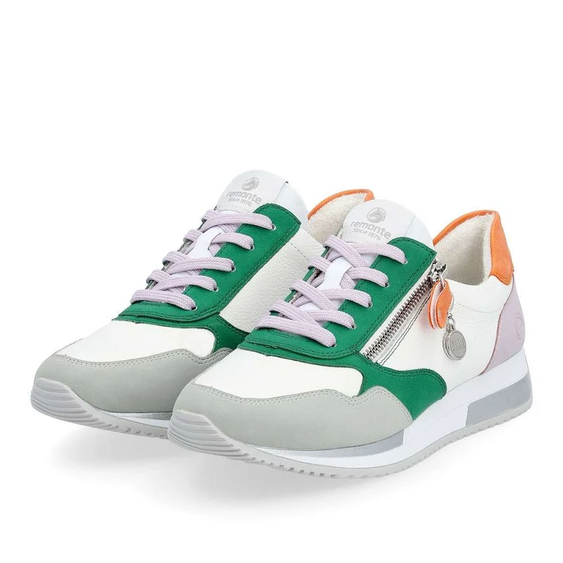 Remonte Modische Damen-Ledersneaker – Weiß
