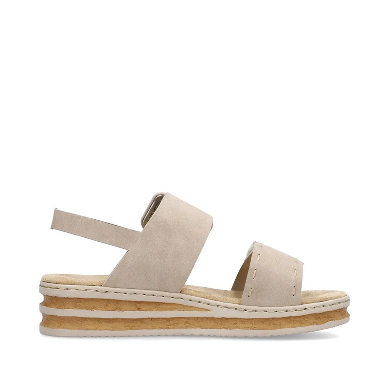 Rieker Modische Keilsandalette für Damen – Beige