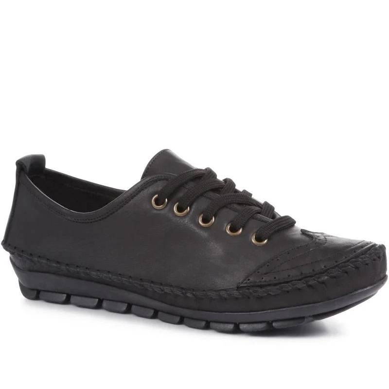 Leather Lace-Up Trainers - SIMIN31003 / 317 969