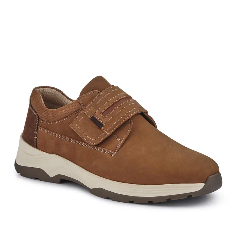 Wide-Fitting Casual Shoes - CALEB / 326 960 - Mocha