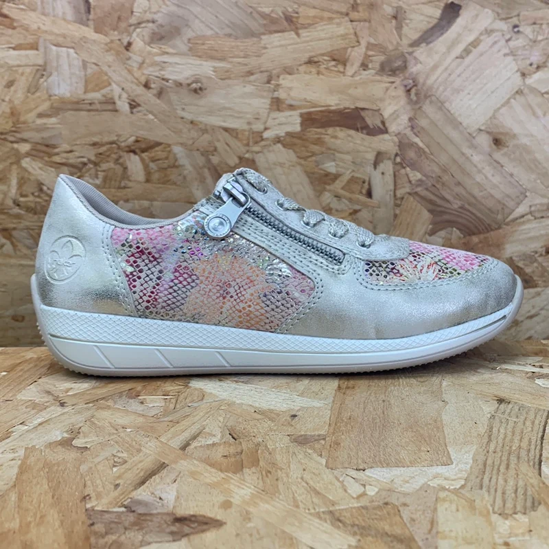 Rieker Modische extraweite Damen-Sneaker – Beige