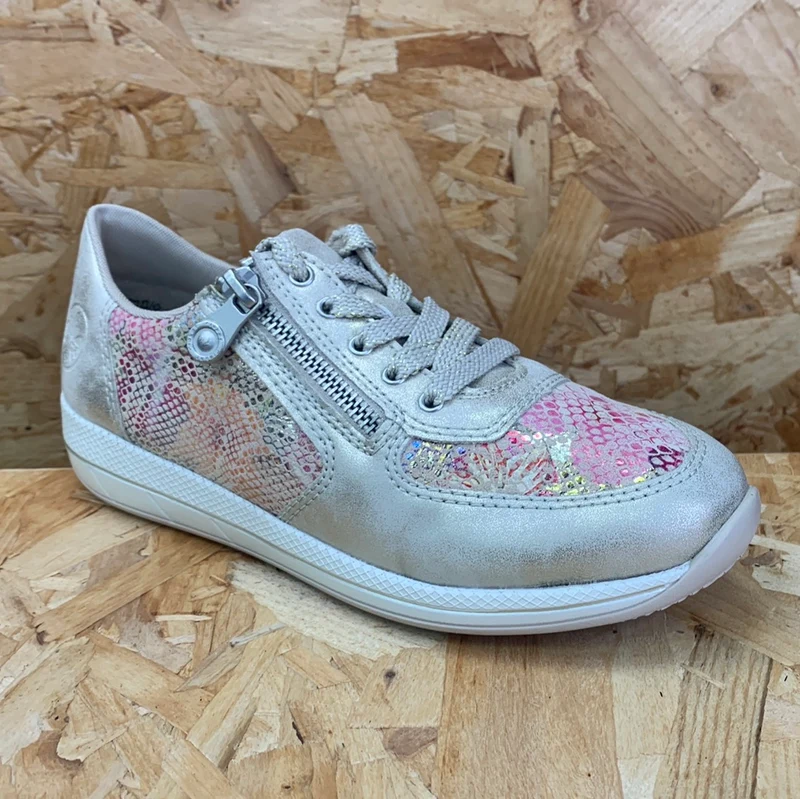 Rieker Modische extraweite Damen-Sneaker – Beige