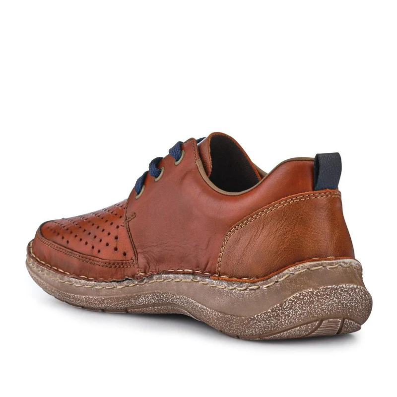 Wide-Fit Leather Slip-On Shoes - RKR41529 / 326 936 - Tan