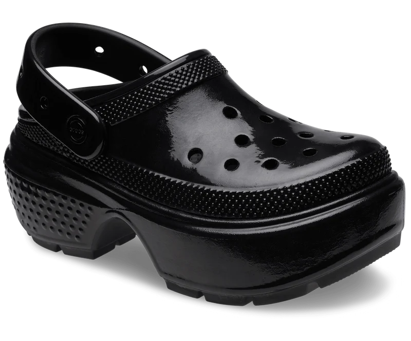 CROCS Unisex Stomp High Shine Clog – Schwarz