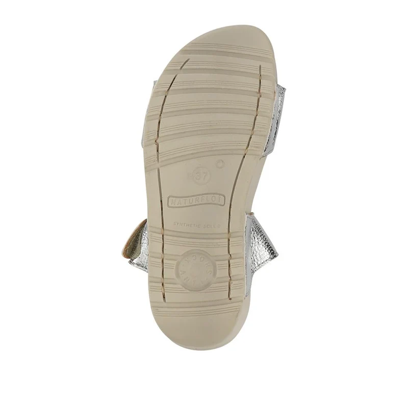 Fly Flot Chunky Dual Strap Touch Fasten Sandals - FLY41027 / 326 669 - Silver