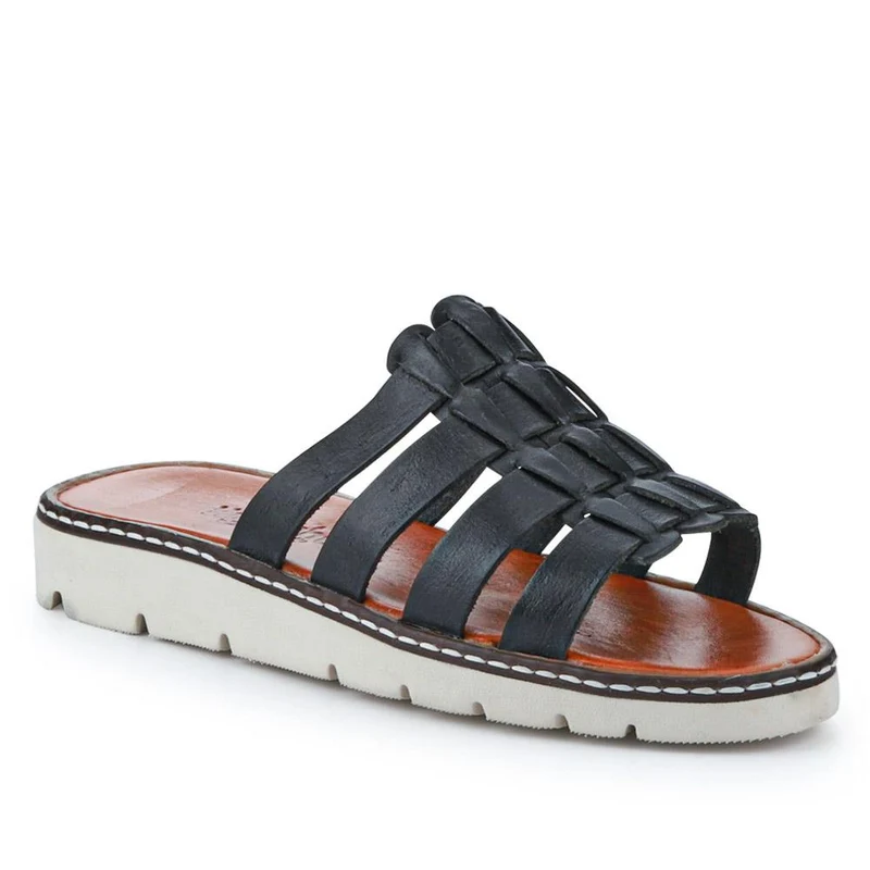Leather Strappy Mule Sandals - EDNB40106 / 326 916