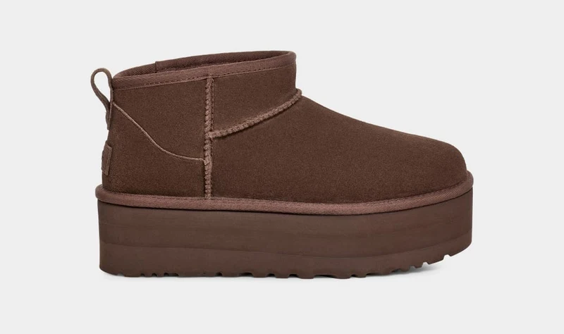 UGG Damen Ultra Mini Plateaustiefel – Burnt Cedar