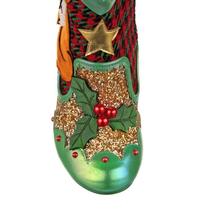 Irregular Choice Weihnachts-Kitty-Stiefeletten für Damen – Rot