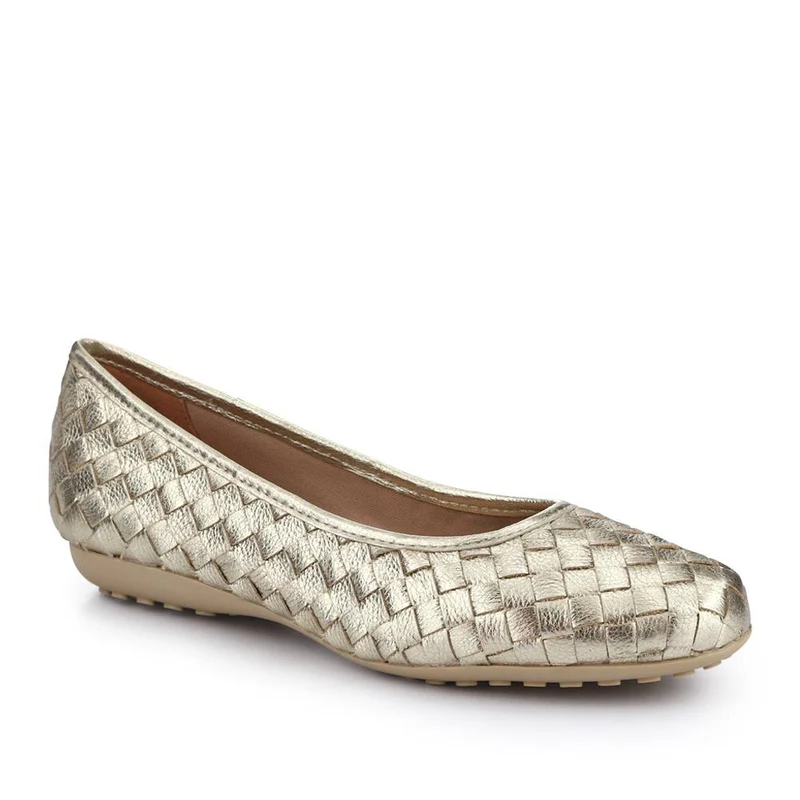 Leather Cushioned Pumps - BELBT41000 / 327 495 - Gold