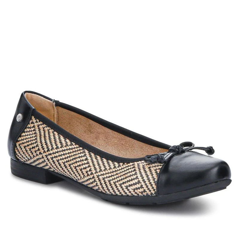 Bow-Detailed Two-Tone Pumps - WBINS41013 / 327 203 - Black