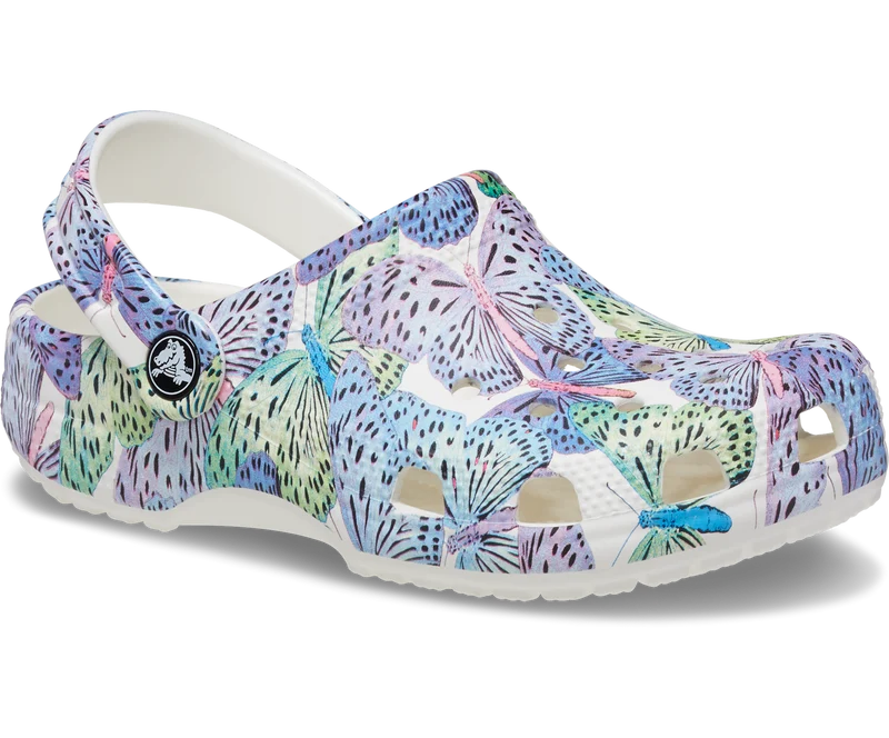 Crocs Klassischer Schmetterlings-Clog für Kinder – Weiß