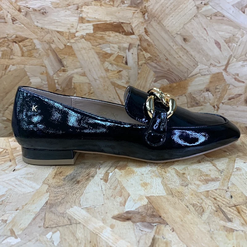 Kate Appleby Damen Thames Lack-Pantoletten – Schwarz