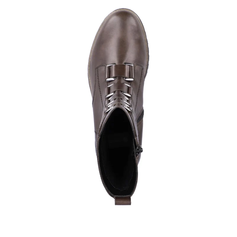 Remonte Damen-Stiefelette aus mit Fleece gefüttertem Leder – Braun