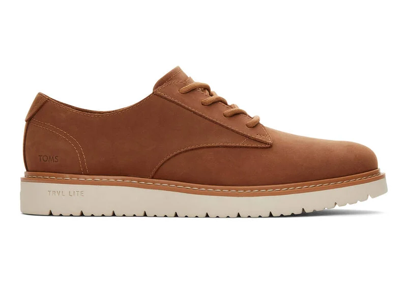 TOMS Herren Navi TRVL Lite Leder-Kleiderschuh – Hellbraun
