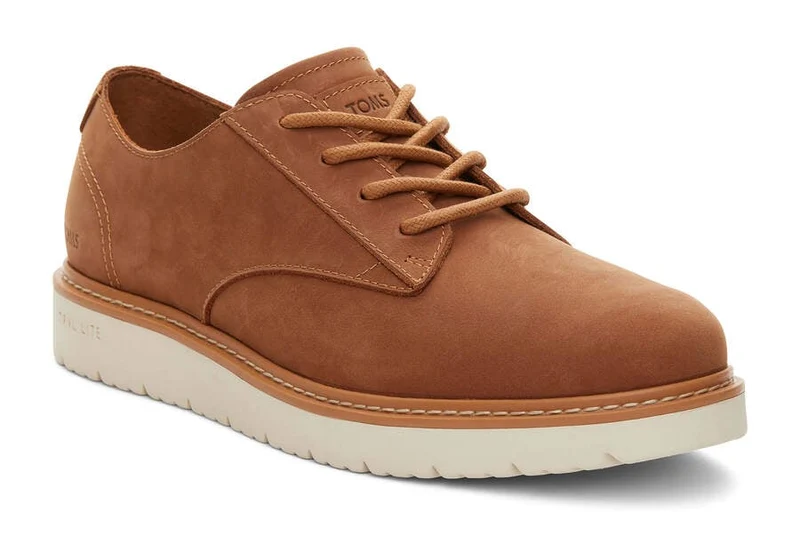 TOMS Herren Navi TRVL Lite Leder-Kleiderschuh – Hellbraun