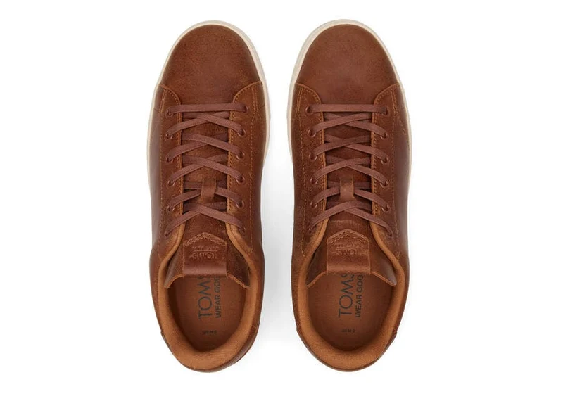 TOMS Herren TRVL Lite 2.0 Leder Low Trainer – Hellbraun