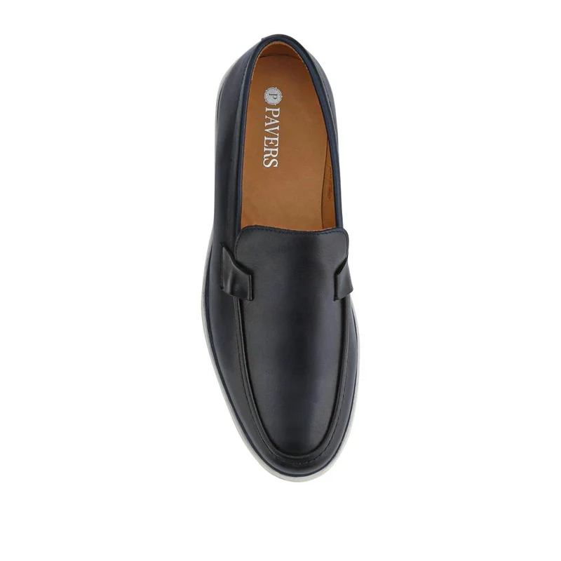 Smart All-Leather Loafers - SAKM41010 / 327 204 - Navy