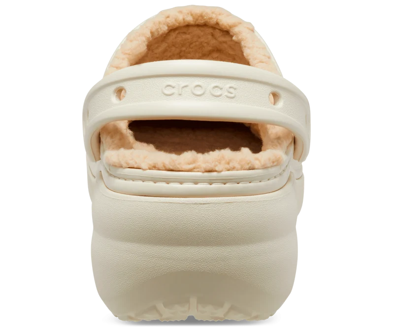 Crocs Klassische Unisex-Plattform Lined Clog - Knochen