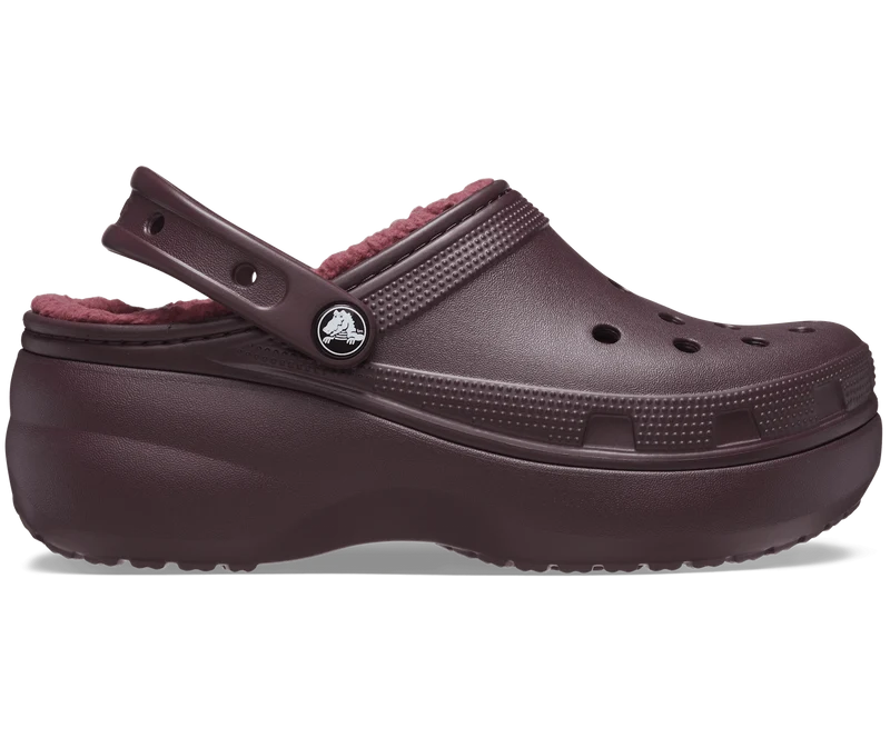 Crocs Klassische Unisex-Plattform Lined Clog - Dunkle Kirsche
