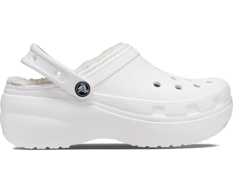 Crocs Klassische Unisex-Plattform Lined Clog - Weiß