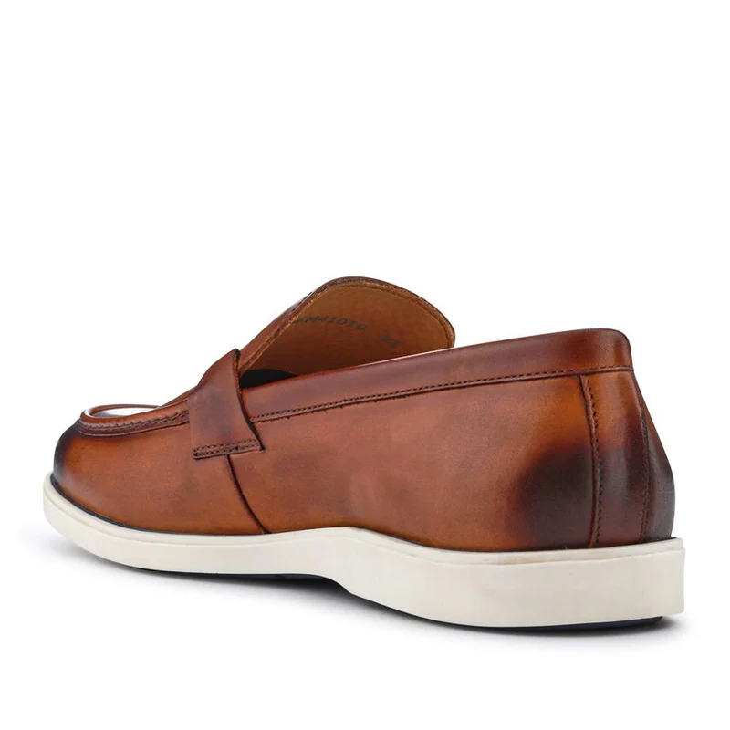 Smart All-Leather Loafers - SAKM41010 / 327 204 - Cognac