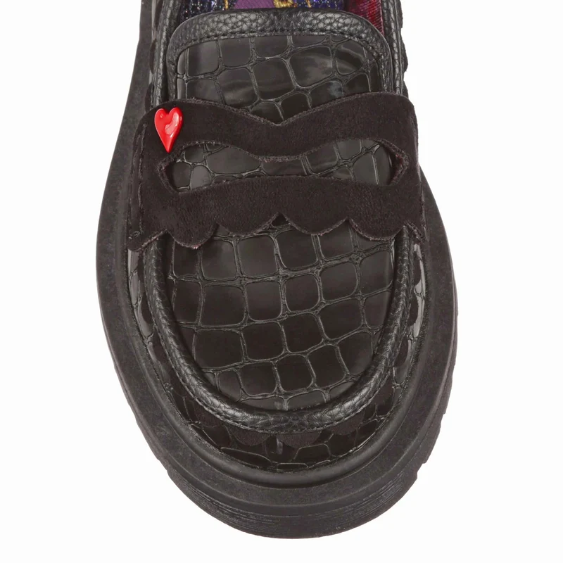 Irregular Choice Womens Love a Loaf Loafer - Schwarz