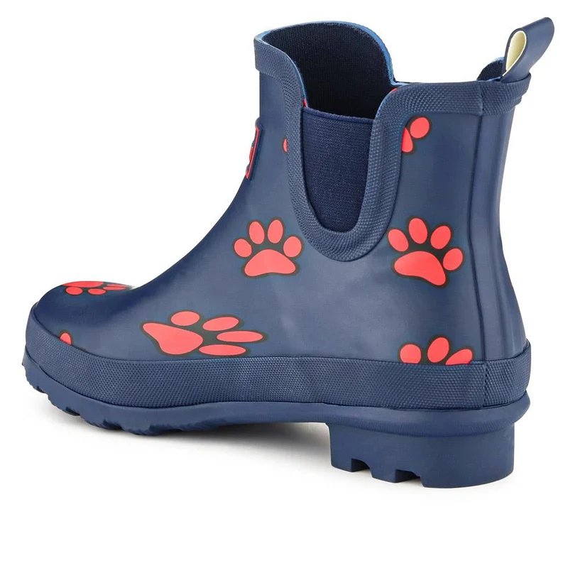 Paw Print Chelsea Wellington Boots - RAI40005 / 326 490 - Navy